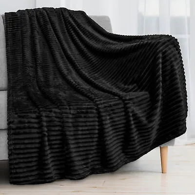 Cut Plush Fleece Throw Blanket Super Soft Lightweight Couch Sofa And Bed Blanket • $34.99