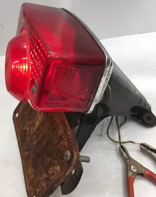 (1967- 350 ?) HONDA OEM Rear Tail Light & Bracket VINTAGE No Cracks • $60