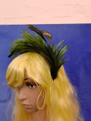 £4.90 • Buy Green Feather Headband Fascinator Millinery Wedding 1