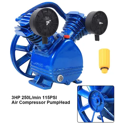 For 3 HP 2 Piston Motor Twin Cylinder Single Stage V Air Compressor Pump Head • $121