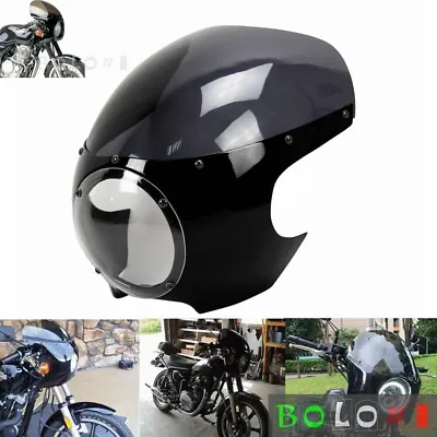 For Classic Drag Cafe Racer Racing Motorcycle Headlight Fairing Windshield 5.75  • $101
