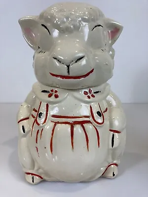 American Bisque Pottery Lamb/Sheep Cookie Jar *Vintage 1940’s* ABCO • $34.99