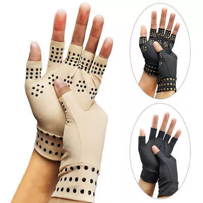 Magnetic Anti Arthritis Gloves Hand Support Pain Relief Arthritis Compression • $9.18