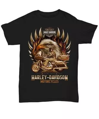 SALE!!_ Eagle Harley-Davidson Limited Edition Black T-Shirt S-5XL CAN'T MISS • $20.99