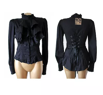 Spin Doctor Shirt S Detachable Ruffle Bib Steampunk Gothic Victorian Corset NEW • $80.90