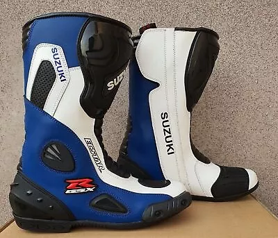 Suzuki GSXR Motorcycle Motorbike Racing Leather Boots Ecstar Shoes Botas • $120