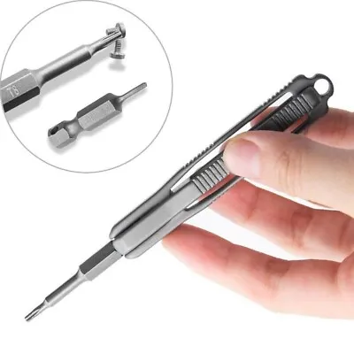 EDC Titanium Alloy Pocket Screwdriver Cross Bit Portable Outdoor Gadget Tools • $20.05