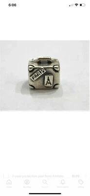 $18.90 • Buy Pandora Sterling Paris Suitcase Vacation Charm Bead  790362CZ
