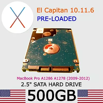 2009 MacBook Pro Hard Drive | 500GB HD 2.5  A1278 A1286 | El Capitan Loaded **** • $20.99