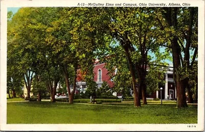 McGuffey Elms And Campus Ohio University Athens Ohio. Postcard. B. • $2.95