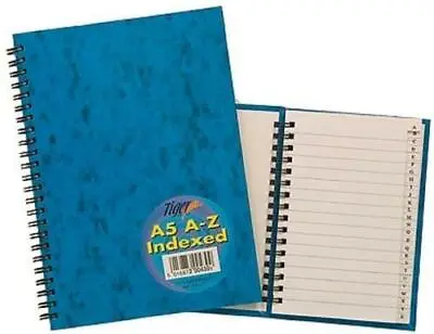 Tiger Index A-Z Twinwire A5 Notebook - Manuscript - Address - Indexed - 300430 • £4.49