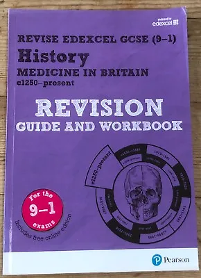Edexcel GCSE 9-1 History: Medicine In Britain Revision Guide & Workbook Pearson • £2