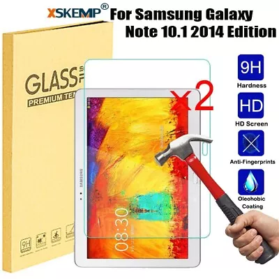 2Pcs TEMPERED GLASS Screen Protector Samsung Note 10.1 2014 P600 P605 Ultra Slim • $20.27