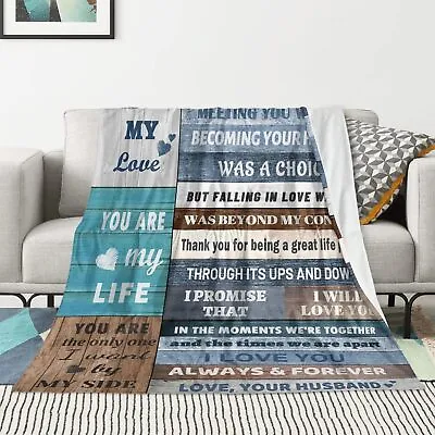To My Wife Throw Blanket Micro Fleece Blanket  Great Gift For Her • $21.99