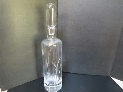 RARE Mikasa HEAVY Crystal Glass CALLA LILY Decanter & Stopper Yugoslavia 13.75  • $169.22