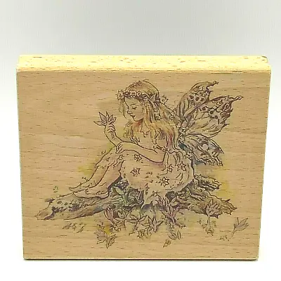 Rubber Stamp Faerie Poppets By Christine Haworth Arts & Crafts Large Fairy Stamp • £14.95