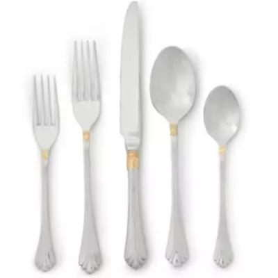 New Mikasa LYONS GOLD 18/8  Stainless Steel Flatware Choose  KNIVES SPOONS • $13.98