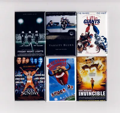 FOOTBALL MOVIE POSTER MAGNETS #2 W/ FRIDAY NIGHT LIGHTS VARSITY BLUES INVINCIBLE • $6.99