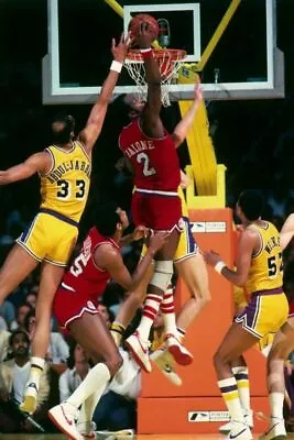 525686 MOSES MALONE NBA Hoops Basketball In 24x18 WALL PRINT POSTER • $19.95