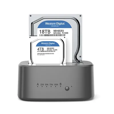 £25.64 • Buy USB 3.0 3.5/2.5inch Docking Station HDD SSD Duplicator Cloner Supports 2x 4-18TB