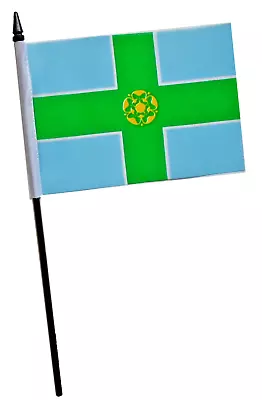 £4.75 • Buy Derbyshire County Small Hand Waving Flag 