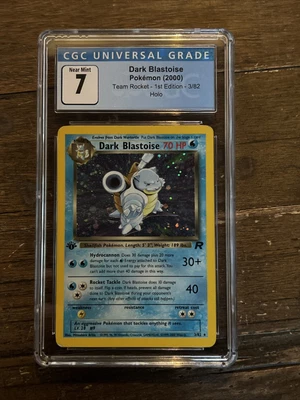 $169 • Buy 2000 Pokemon Rocket #3 DARK BLASTOISE Holo 1st Edition CGC 7 NM 