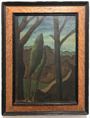 OIL PAINTING Signed ~ AMERICAN EARLY MODERNIST ~ C1930s APF Frame VINCENT CANADE • $750