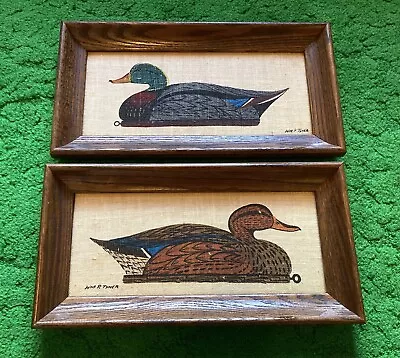 Vintage WILLIAM TYNER Duck Decoy Art Print On Linen By KayDee Hen & Drake Cabin • $80