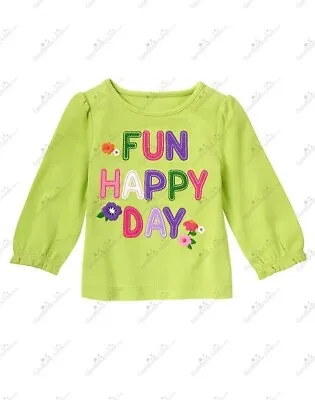 Nwt Gymboree Stylish Corgi Happy Day Green Tee Sz 3-6 Months • $14.99