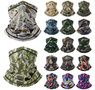 Tactical Neck Gaiter Mask Scarf Breathable Hunting Camo Face Cover Balaclava • $4.99