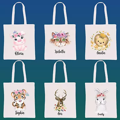 £6.99 • Buy Personalised Tote Bag Animal Print Shopping Bag Womens Graphic Mum Gift #A #P1