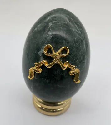 MARBLE EGG 1988 - Franklin Mint - Collectors Treasury Of Eggs And Stand - Easter • £10.50