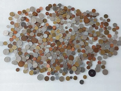 £12 • Buy Job Lot Mixed Coins 2.2 Kgs Vintage Foreign Retro UK Worldwide European