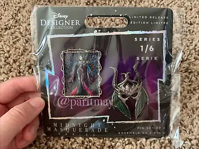 Disney Store Maleficent Midnight Masquerade Designer PIN SET IN HANDS (SHIP NOW) • $69.99