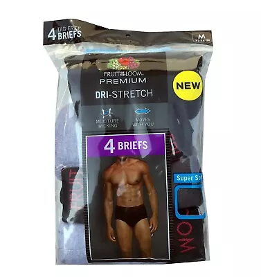 Fruit Of The Loom® Premium Dri-Stretch Men's Briefs 4 Pack - Assorted   Cotton  • $15.99