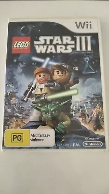 Lego Star Wars 3 - The Clone Wars - (Complete & Manual) ( Nintendo Wii 2008) • $28.95