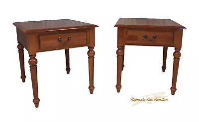 Pair Ethan Allen Country Crossing Collection Maple End Tables #17-8423 • $699