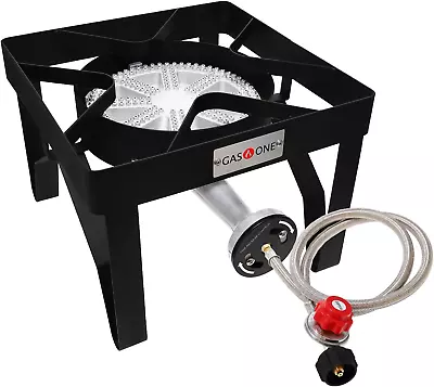 Gasone Square Heavy Duty Single Burner Outdoor Stove Propane Gas Cooker With Adj • $135.45