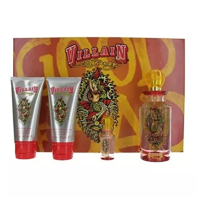 Ed Hardy Villain By Christian Audigier 4 Piece Gift Set For Women • $291.89