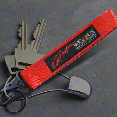 Universal Keychain Metal Key Ring Hook Strap Lanyard Nylon RALLIART MITSUBISHI • $6.88