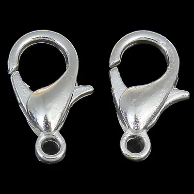 £1.95 • Buy ❤ 50 X Silver Gold Bronze Plated 10mm/12mm/14mm Trigger LOBSTER CLASPS Claw UK ❤