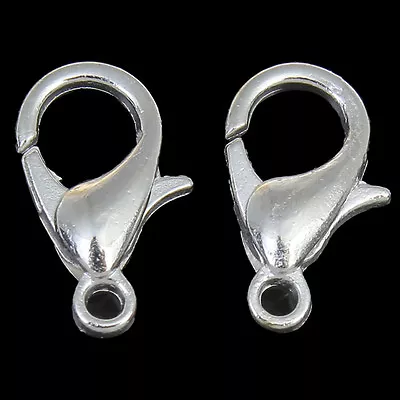 £1.95 • Buy ❤ 50 X Silver Gold Bronze Plated 10mm/12mm/14mm Trigger LOBSTER CLASPS Claw UK ❤