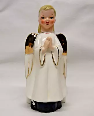 Vintage 1950s Choir Girl Praying Angel Wall Pocket Planter Ucagco Ceramics Japan • $8