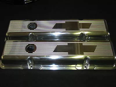 $229.99 • Buy New Budget Builder Series Ghost Bow Tie Chevy SB Stock Height Valve Covers 350 