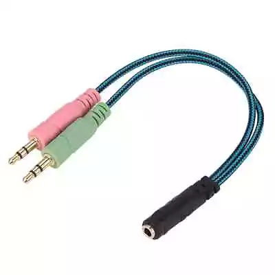 £3.15 • Buy 3.5mm AUX Audio Y Splitter Cable Earphone Female To 2 Male For Headphone, Pc,