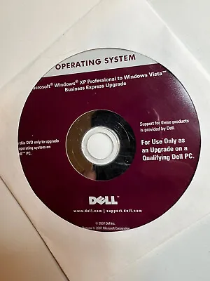 Dell Windows XP Professional To Vista Business Express Upgrade CD (2007) NO KEY. • $19.99