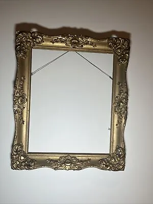 Antique English Victorian Tudor Gold Gilt Gesso Wood Art Picture Frame (D) • $69.99