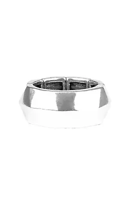 Paparazzi Unisex ~ Industrial Mechanic - Silver Stretch Ring • $5