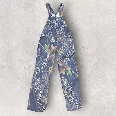 Roundhouse Camo Overalls Boys Kids Size 6 Mossy Oak USA Made Cotton Bibs Youth • $13.88