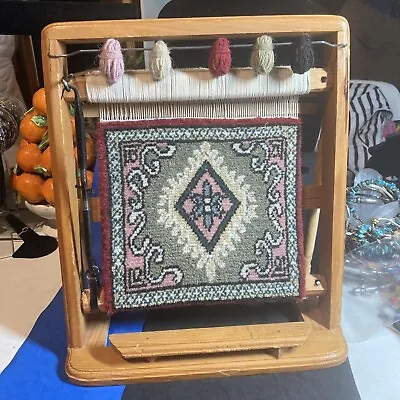 Vintage Turkish Style Tapestry On Loom Display Rug Making Decoration 13”h • $99